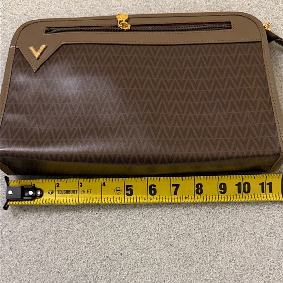 Mario Valentino Brown V-Logo Clutch Bag - Picture 4 of 7